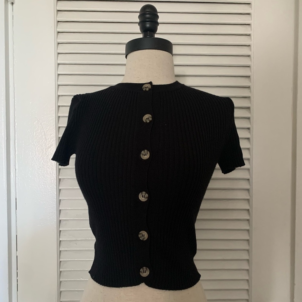 corduroy black top - Picture 1 of 3